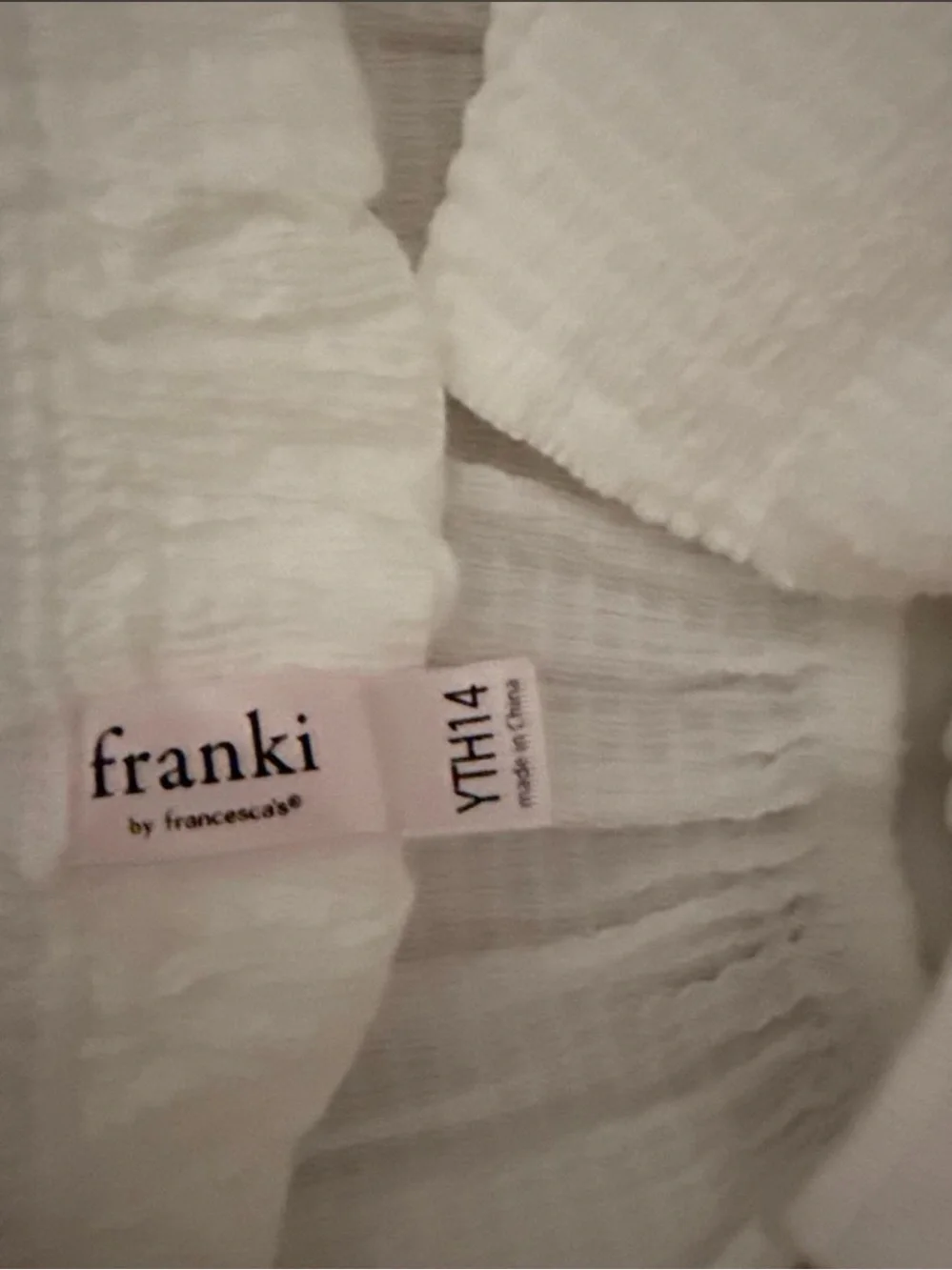 Francesca's Collections White Ruffled Peplum Tank for Kids